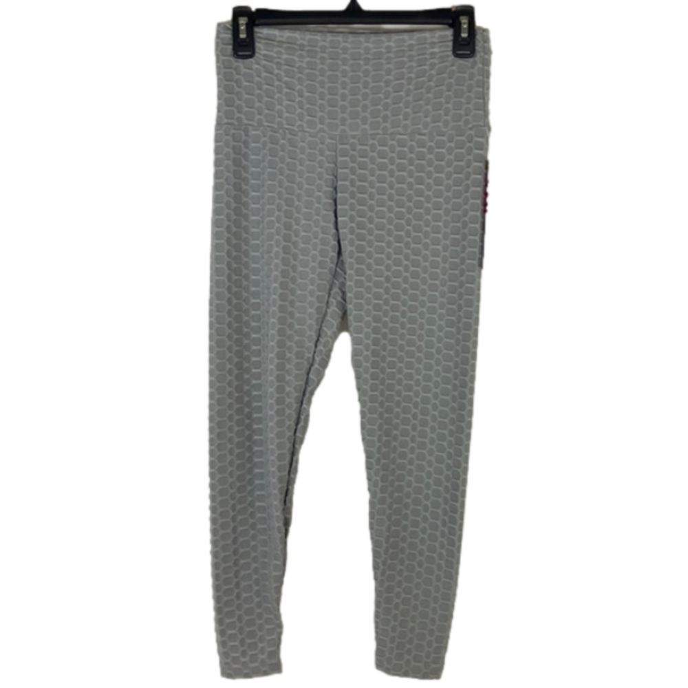 YMI High Waist Gray Cropped Performance Textured Leggings NEW Size Medium